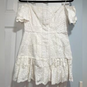 NICHOLAS White Sweetheart Babydoll Dress